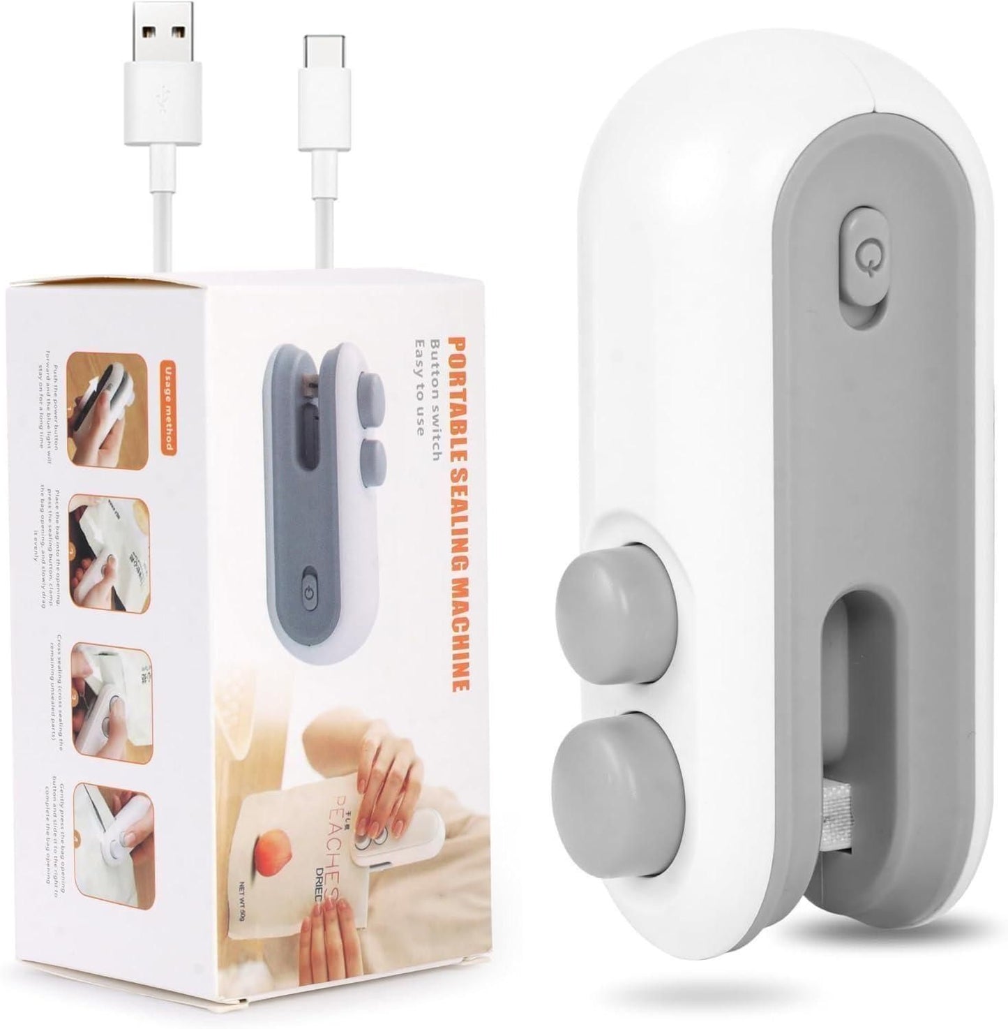 Portable Sealing Machine 2 in 1 USB Rechargeable