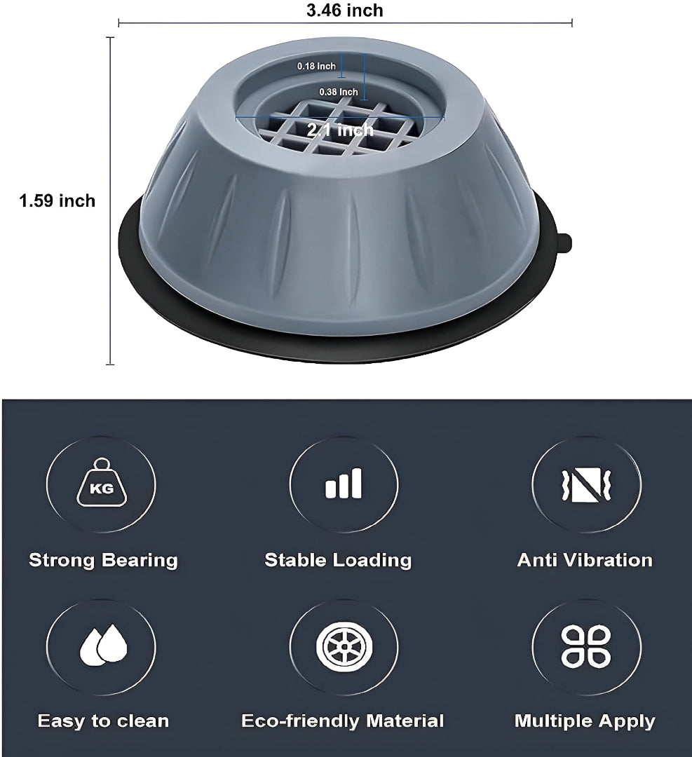 Anti-Vibration Pads for Washer & Furniture (4 pcs)